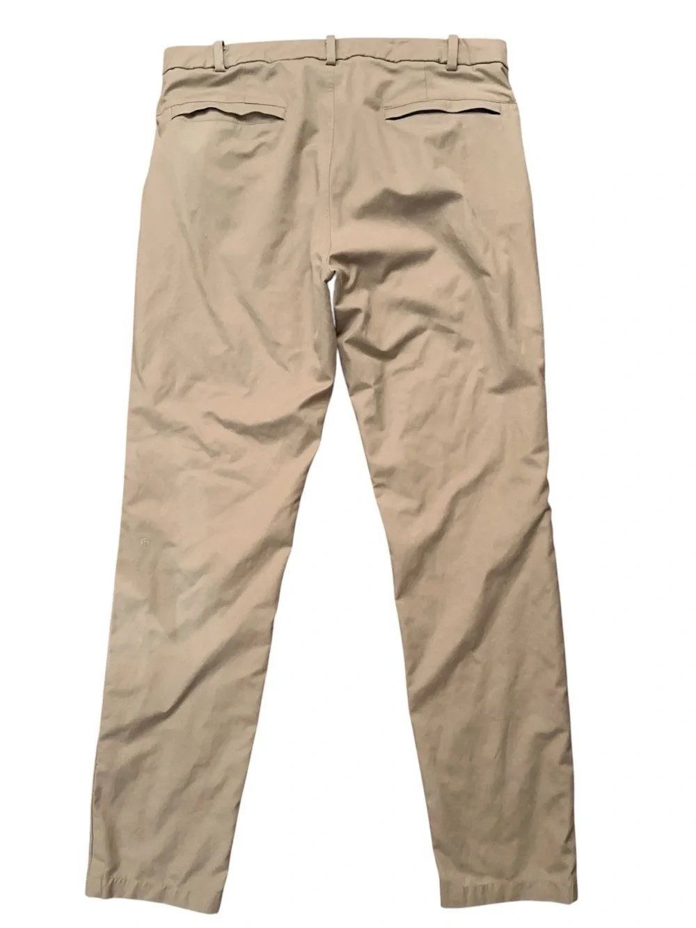 Lululemon Commission Pants Mens Size 36 Slim Fit 5-Pockets Stretch Beige